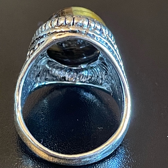 Cool tiger eye stone S925 silver ring size 9.25 - Picture 4 of 9